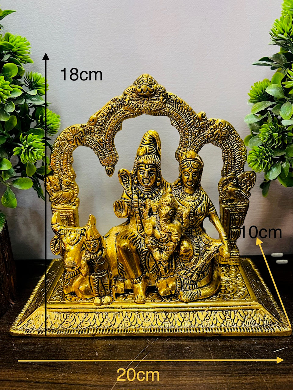Shiv Parivar Idol Statue for Home Décor Mandir Temple Gift Showpiece 8 Inches Height
