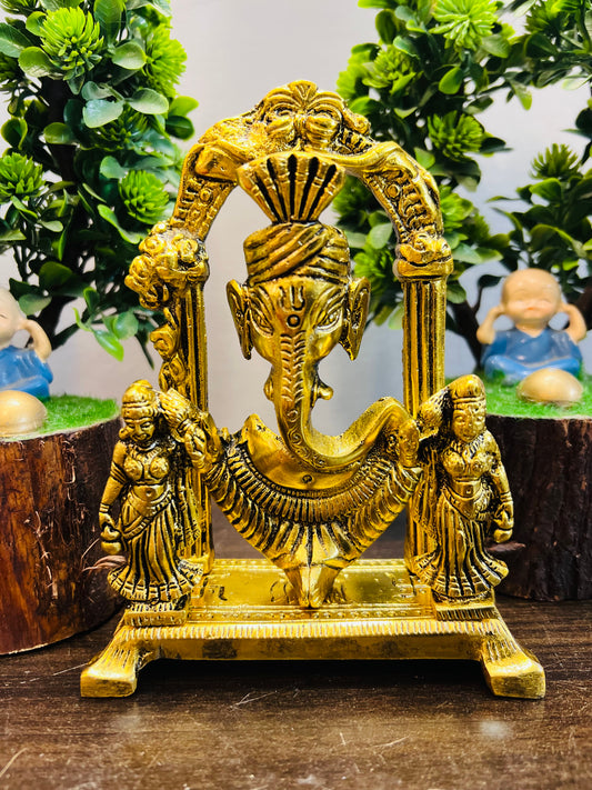 Chandni Collection Golden Metal Kala Ganesha God statue
