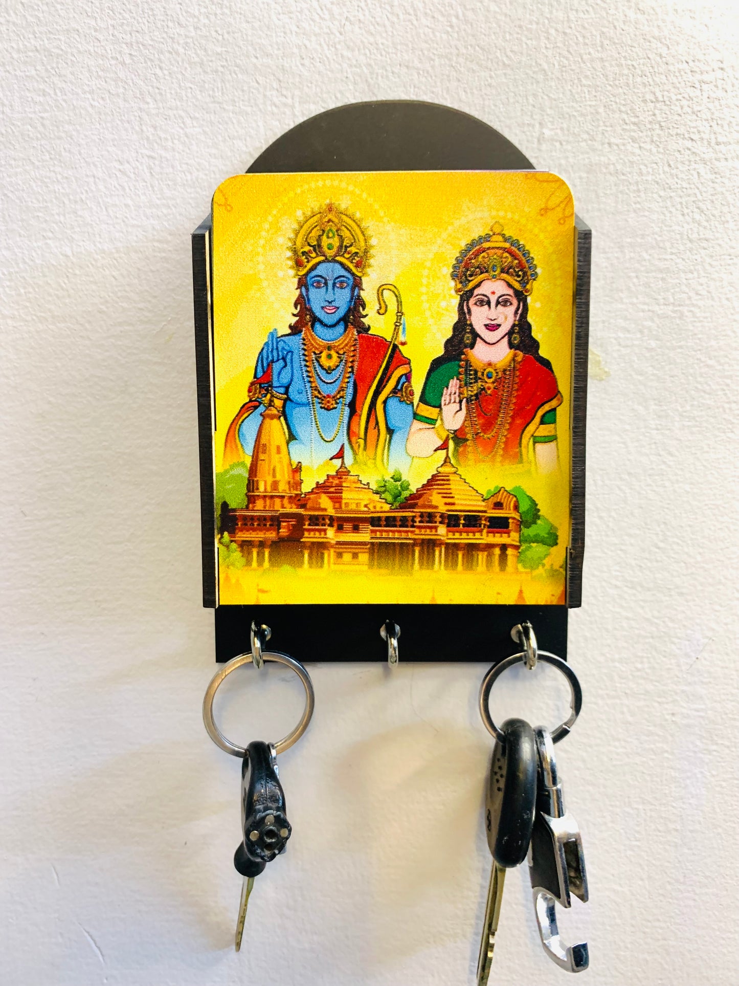 Chandni collection shri ram ayodhyapati blessing modern key holder/pen stand